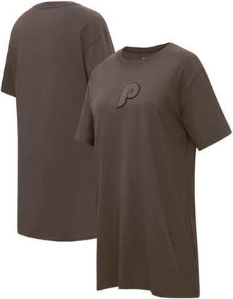 Pro Standard Womens Pro Standard Brown Philadelphia Phillies Neutral T-Shirt Dress at Nordstrom, Size Medium