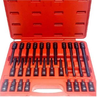 Trade Shop Trade Shop - Kit 26 Pz Inserti Inserto Torx Chiavi Bussola 1/2 Lunghe Auto Meccanico Fs-43612