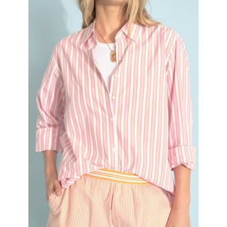 Xirena Womens Beau Shirt In Pink Sorbet