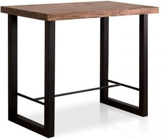Home Heavenly Mesa alta industrial 100 cm altura x 120x70 cm, roble americano