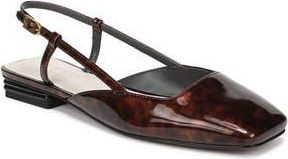 Franco Sarto Tadella Slingback Flat in Brown Faux Patent Leather at Nordstrom Rack, Size 7.5
