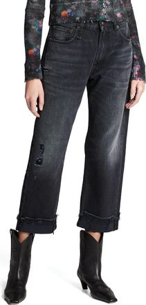 R13 Wide-Leg Cropped Boyfriend Jeans
