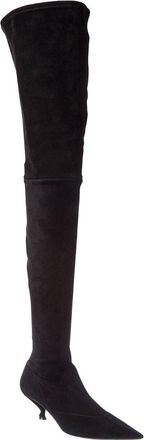 Sergio Rossi Halima 40 Suede Over-The-Knee Boot
