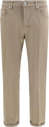 Pantaloni Torino Beige Mid Rise Jeans