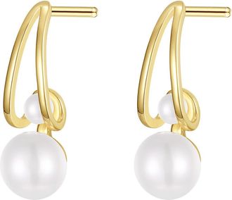 Lafonn Cultured Freshwater Pearl Drop Earrings in White at Nordstrom Rack