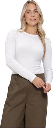 Modstr&ouml;m Tops, Dames, Wit, XS, Katoen, Igormd LS T-shirt