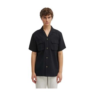 Les Deux Shirts > Shirts - Heren - Korte mouwen Overhemden - Zwart - S - Katoen - Overhemden