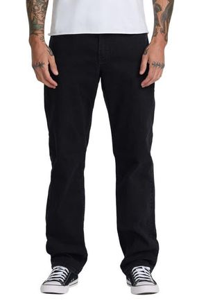 Rvca Weekend Dayshift Straight Leg Jeans in Black Overdye at Nordstrom, Size 30