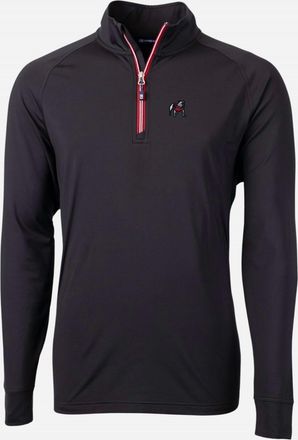 Cutter & Buck Mens Quarter Zip Pullover Top In Black