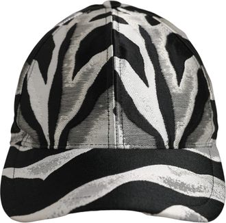 Dolce & Gabbana HAT10049 Zebra-Jacquard Baseball Cap - Black
