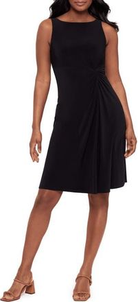 Miraclesuit Remi Side Gathered Stretch Jersey Dress in Black at Nordstrom, Size X-Small