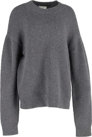 Balenciaga Balenciaga gebreide trui met ronde hals in grijze wol