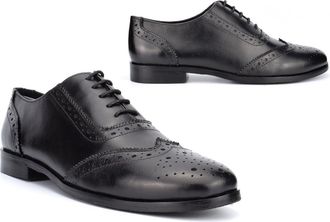 Generic Womens Real Leather Shoes Ladies Brogues Size 6 Womens Comfort Shoes Size 3 Ladies Lace Up Shoe Leather Shoe Brogue Brogues Comfort Lace Up Fastening 