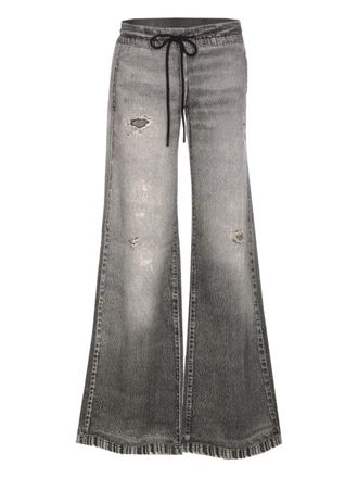 Diesel D-Ainty distressed elasticated-waist jeans - Grey