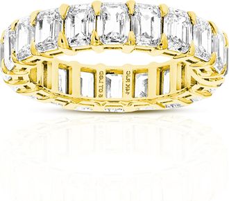 Vir Jewels 4 cttw Emerald Lab Grown Diamond Eternity Ring Wedding Band in 14K Yellow Gold For Women