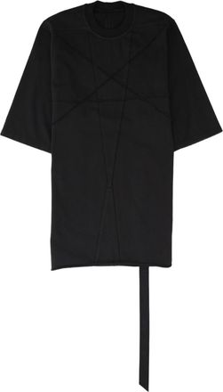 Rick Owens Black Extended Hem Cotton T-Shirt