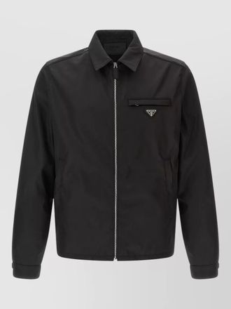 Prada regenerated nylon shirt collar jacket