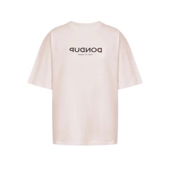 Dondup T-Shirts, female, Pink, Size: XS Girocollo Regular in Jersey Basico Rosino 511