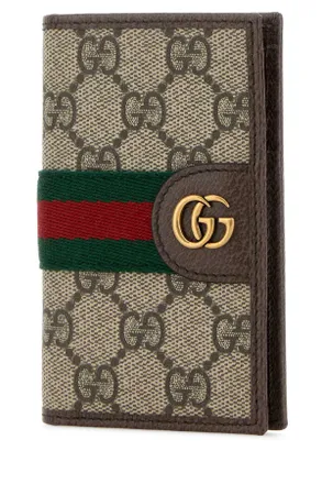 Gucci Mens Gg Supreme Fabric Ophidia Card Holder Oldbebnacerovrv Portafogli Wallet