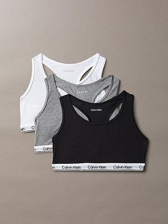 Calvin Klein Pack de 3 corpi&ntilde;os para ni&ntilde;a - Icon Cotton Stretch