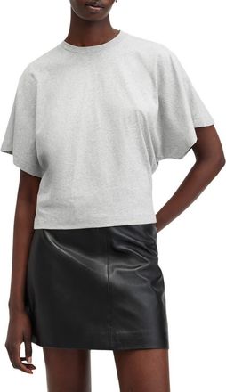 AllSaints Artia Dolman Sleeve Cotton T-Shirt in Grey Marl at Nordstrom, Size X-Small