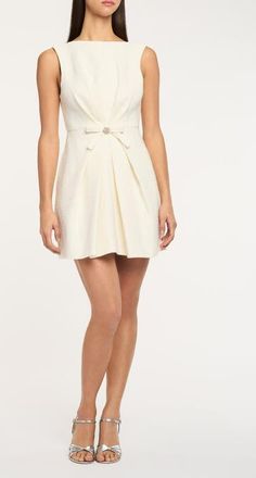 Cinq &agrave; Sept Marista Sleeveless Minidress in Gardenia at Nordstrom, Size 10