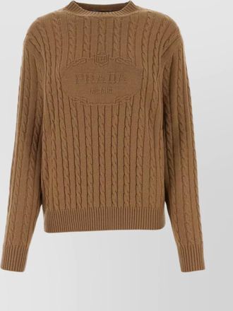 Prada textured cable knit sweater