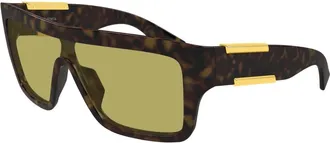 Bottega Veneta Accessoires, unisex, Bruin, ONE Size, Masker Zonnebril van Acetaat