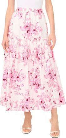 1.State Tiered Print Cotton Maxi Skirt in Orchid Smoke at Nordstrom Rack, Size X-Small