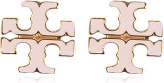 Tory Burch Kleine Icon Emaille Stud Oorbellen - Dames - Oorbellen - Roze - ONE Size - Accessoires
