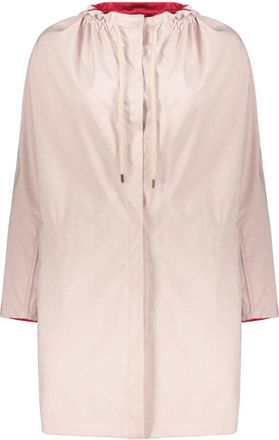 Moorer Omkeerbare wollen jas met jacquard intarsia - Dames - Parka Jassen - Beige - S - Wol - Jassen