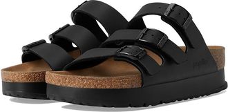 Birkenstock Papillio by Birkenstock Florida Platform - Vegan Womens Sandals Black : EU 41 (US Womens 10-10.5) Narrow