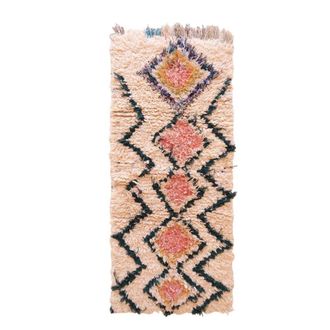 AFK Living Alfombra bereber marroqu&iacute; de pura lana 72 x 163 cm