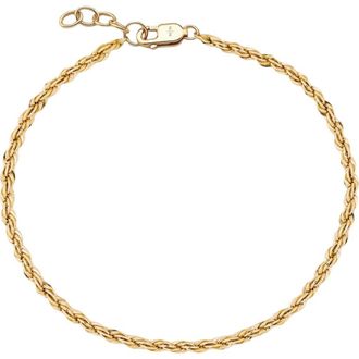 Made by Mary French Rope Chain Bracelet in Gold Filled at Nordstrom, Size 7