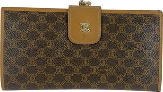 Celine Brown Pvc Leather Long Wallet (Bi-Fold) (Pre-Owned)