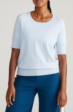 Universal Standard Rosie Short Sleeve Sweater in Silver Blue at Nordstrom Rack, Size S (14W-16W)