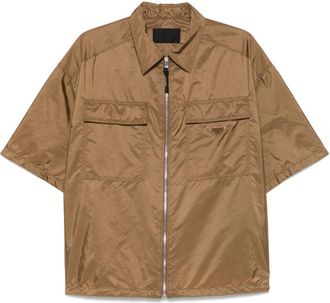 Prada Overhemd met rits - Bruin