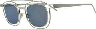 Thierry Lasry Handgemaakte vierkante zonnebril met dubbele metalen ring - unisex - Zonnebrillen - Grijs - ONE Size - Accessoires