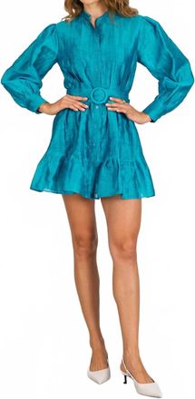 Lavender Brown Elizabeth Mini Dress In Jade