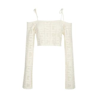 GCDS Mujer, Camisetas, Beige, Talla: S