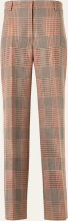 Akris Chiaro Glen Check Heavy Wool Twill Pants