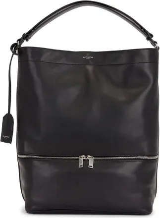 Saint Laurent Paris Long Hobo In Black