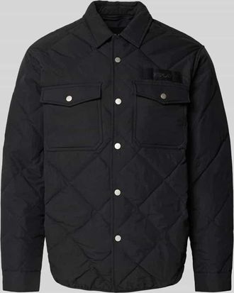 Replay Hemdjacke mit Kentkragen in Black, Größe XXL