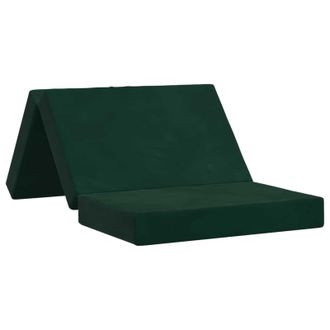 vidaXL Sof&aacute; Cama Plegable 100 X 67 X 45 Cm Verde Oscuro Vidaxl