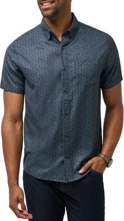 Travis Mathew Country Mile Short Sleeve Button-Up Shirt in Black at Nordstrom Rack, Size Small