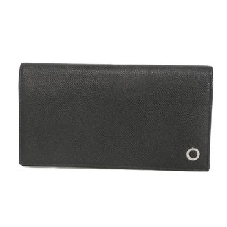 Bulgari Black Leather Long Wallet (Bi-Fold) (Pre-Owned)