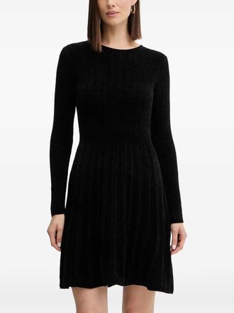 Guess Co Abito corto svasato a maniche lunghe - Nero