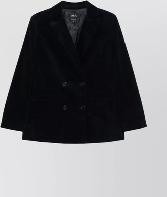 A.P.C. corduroy double-breasted suit notched lapels
