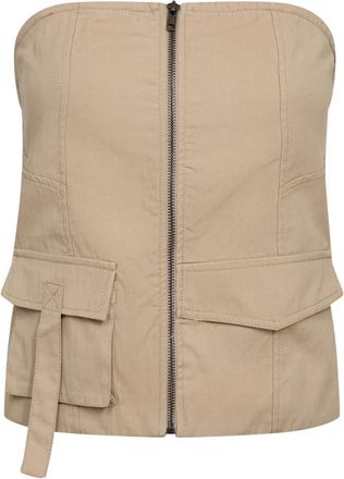 Co'Couture Dames, Tops, Beige, Maat: XL Katoen
