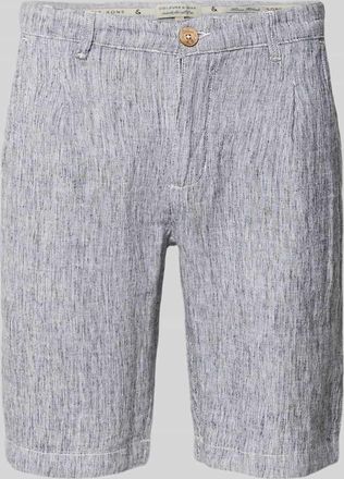 Colours & Sons Regular Fit Leinenshorts mit Ges&auml;&szlig;taschen in Dunkelgrau, Gr&ouml;&szlig;e XXXL